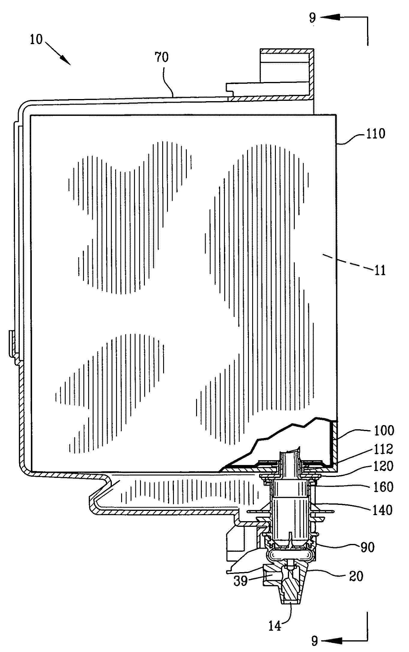 Coupling for pump and container