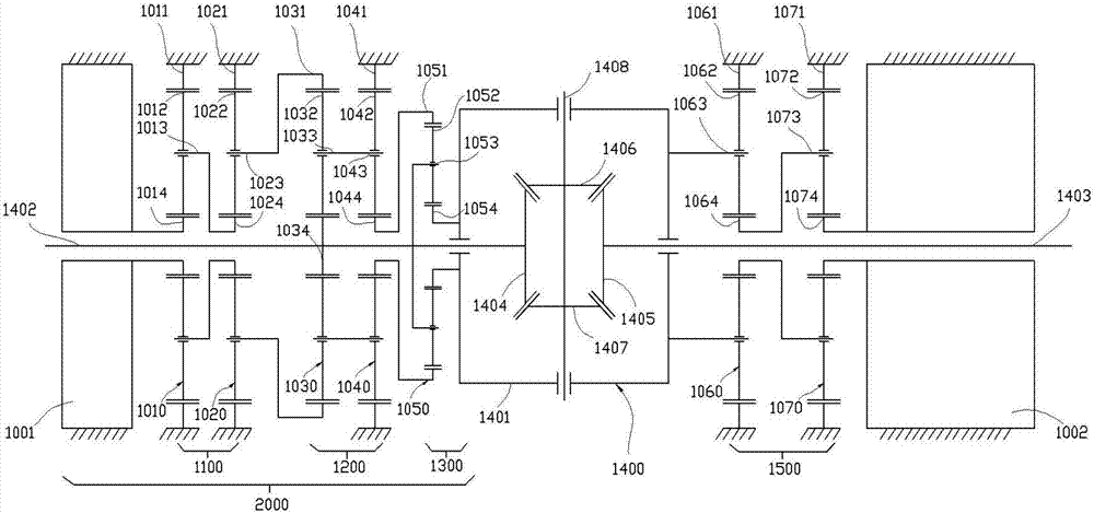 Electric differential mechanism with torque oriented distribution function