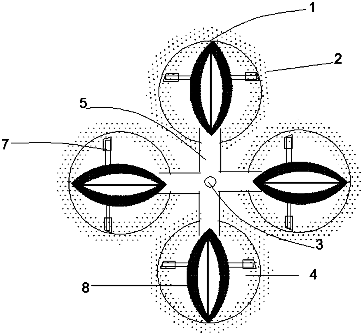 Water body aeration, oxygenation and disinfection integrated device and using method