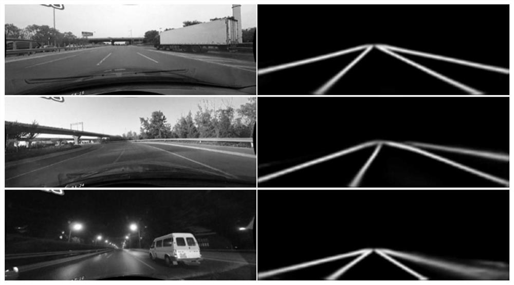 Lane line detection method based on improved scnn network