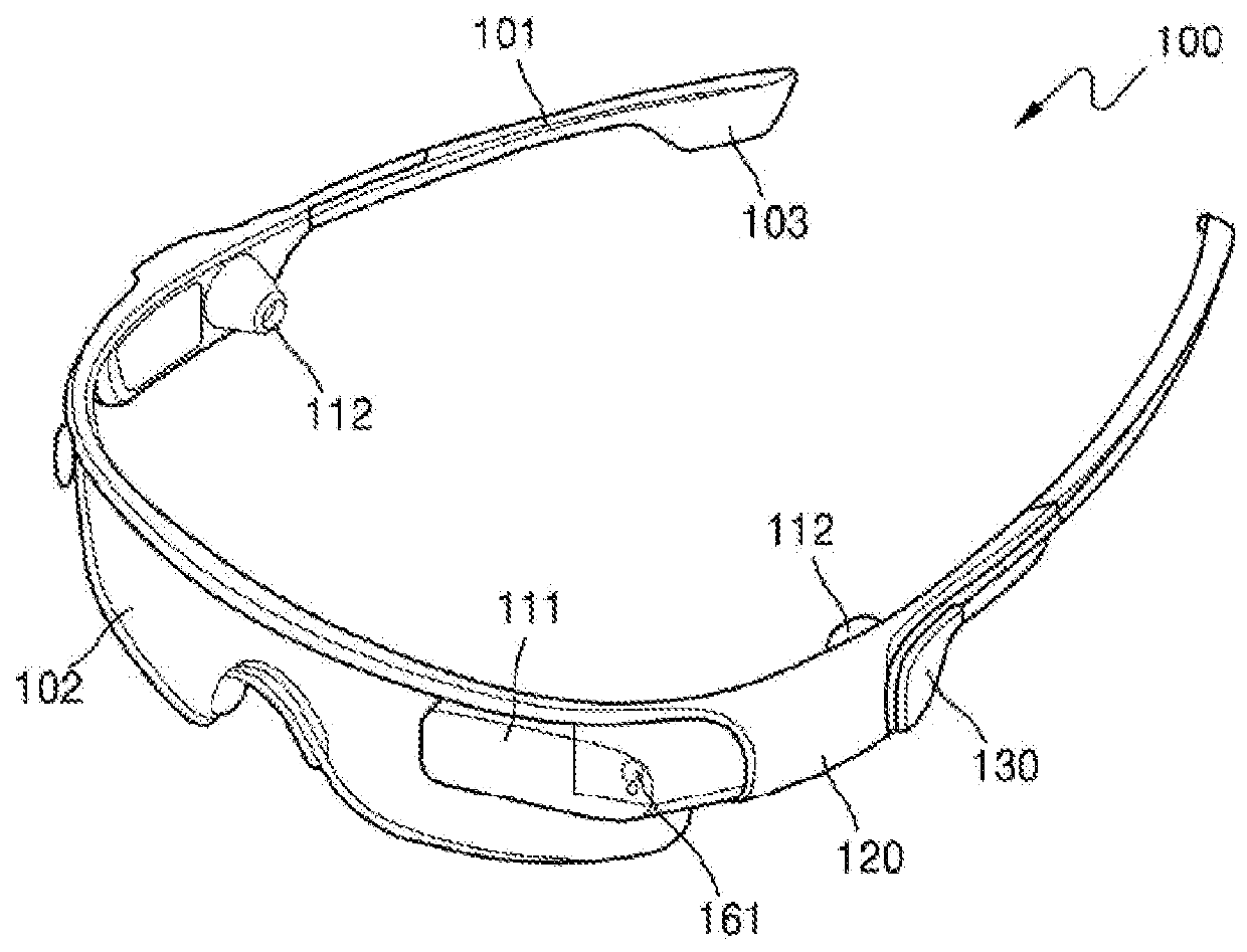 Wearable glasses and method of providing content using the same