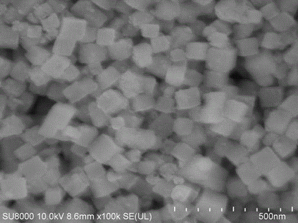 ZnSn (OH)6 nanometer cubic particle/graphene sandwich structure compound light catalyst