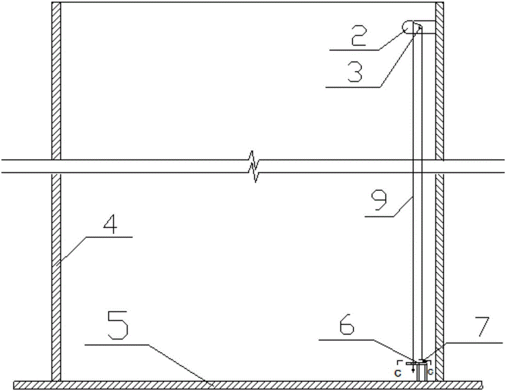 Device and method for measuring cylindrical steel storage tank inversion process verticality