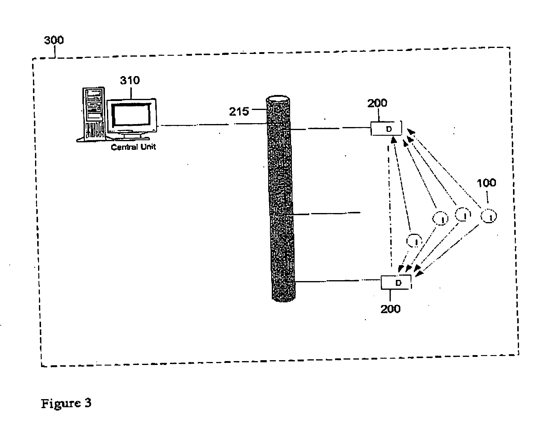 Method and system for increased update rate in acoustic positioning