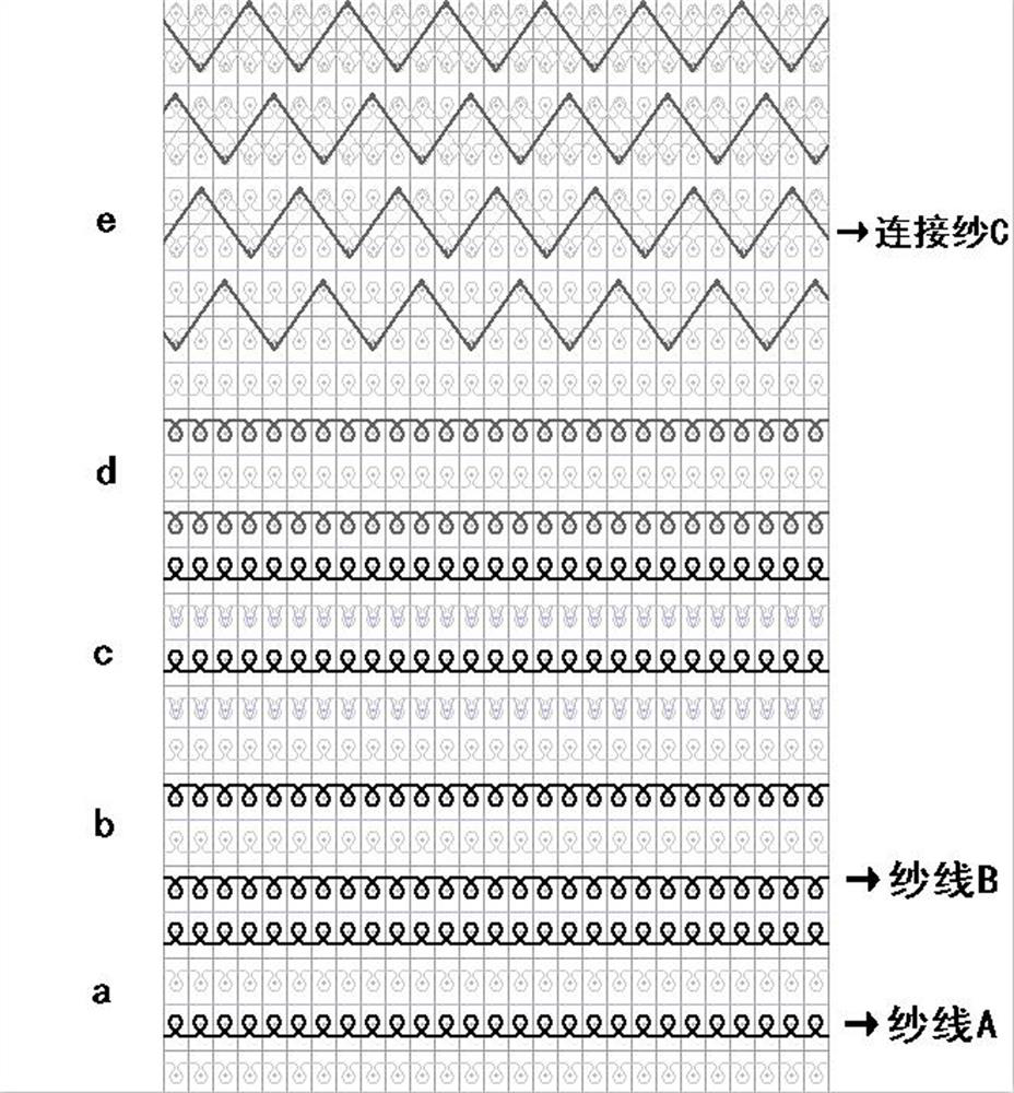 Knitted webbing wrapping splicing structure and weaving method thereof