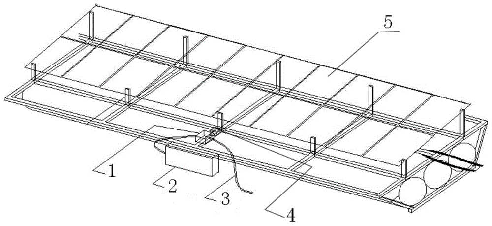 Solar tracker for water surface floating photovoltaic power generation and implementation method of solar tracker