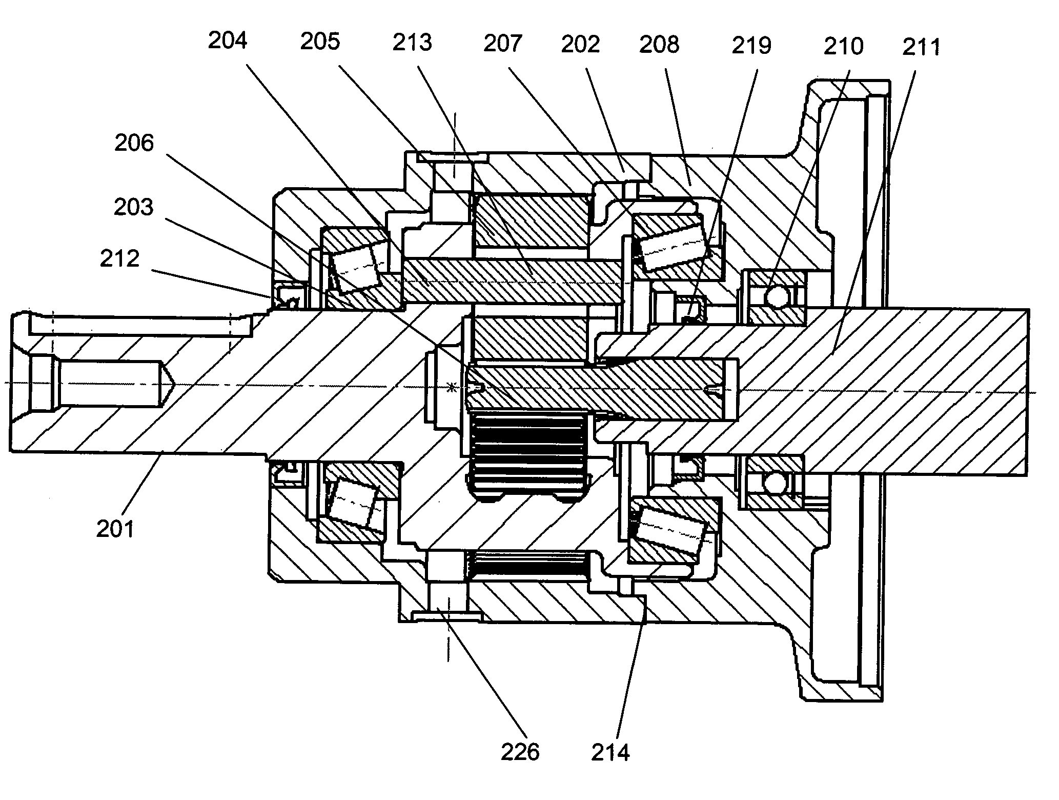 Planetary gear, gear motor and series of gear motors