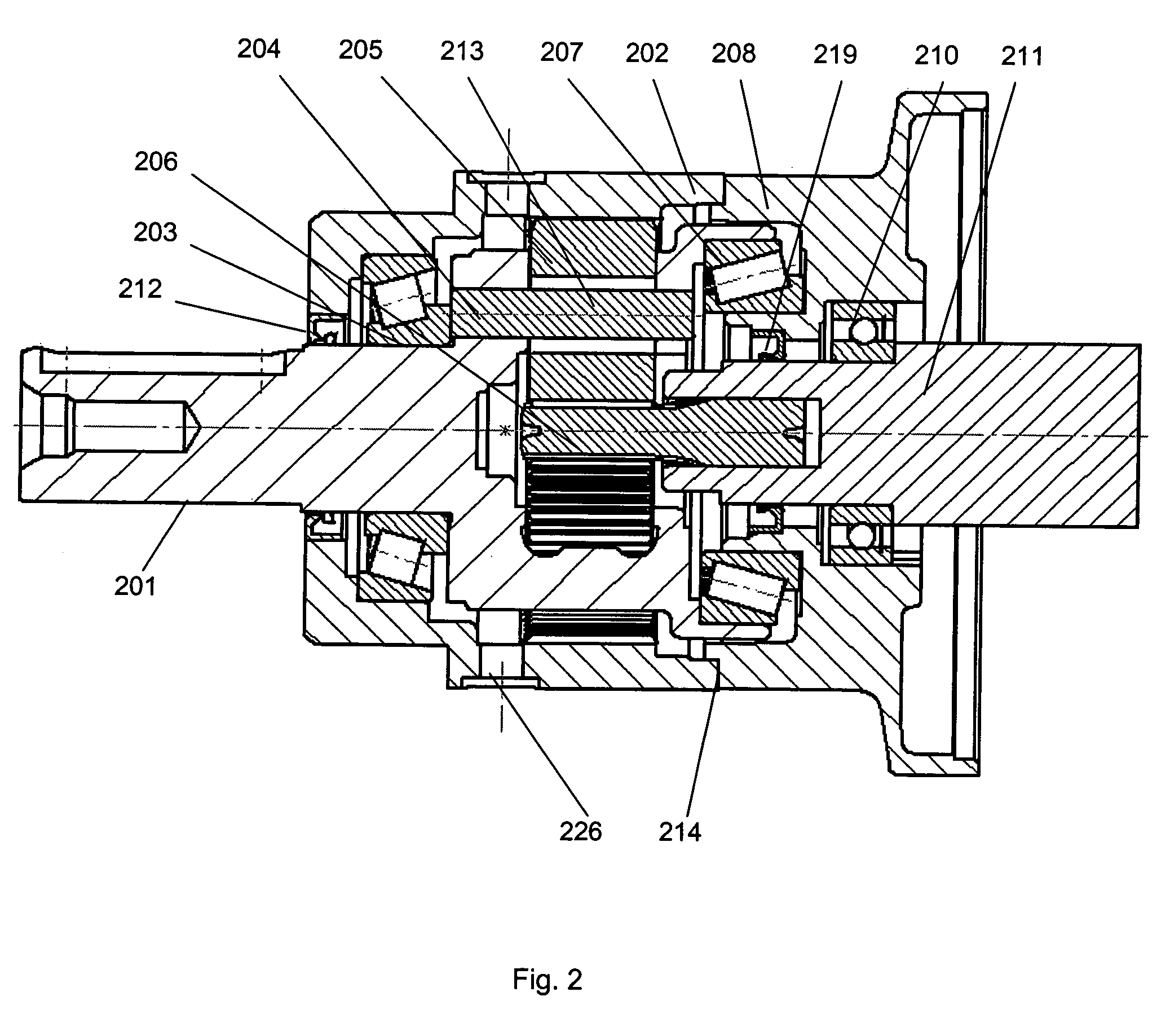 Planetary gear, gear motor and series of gear motors