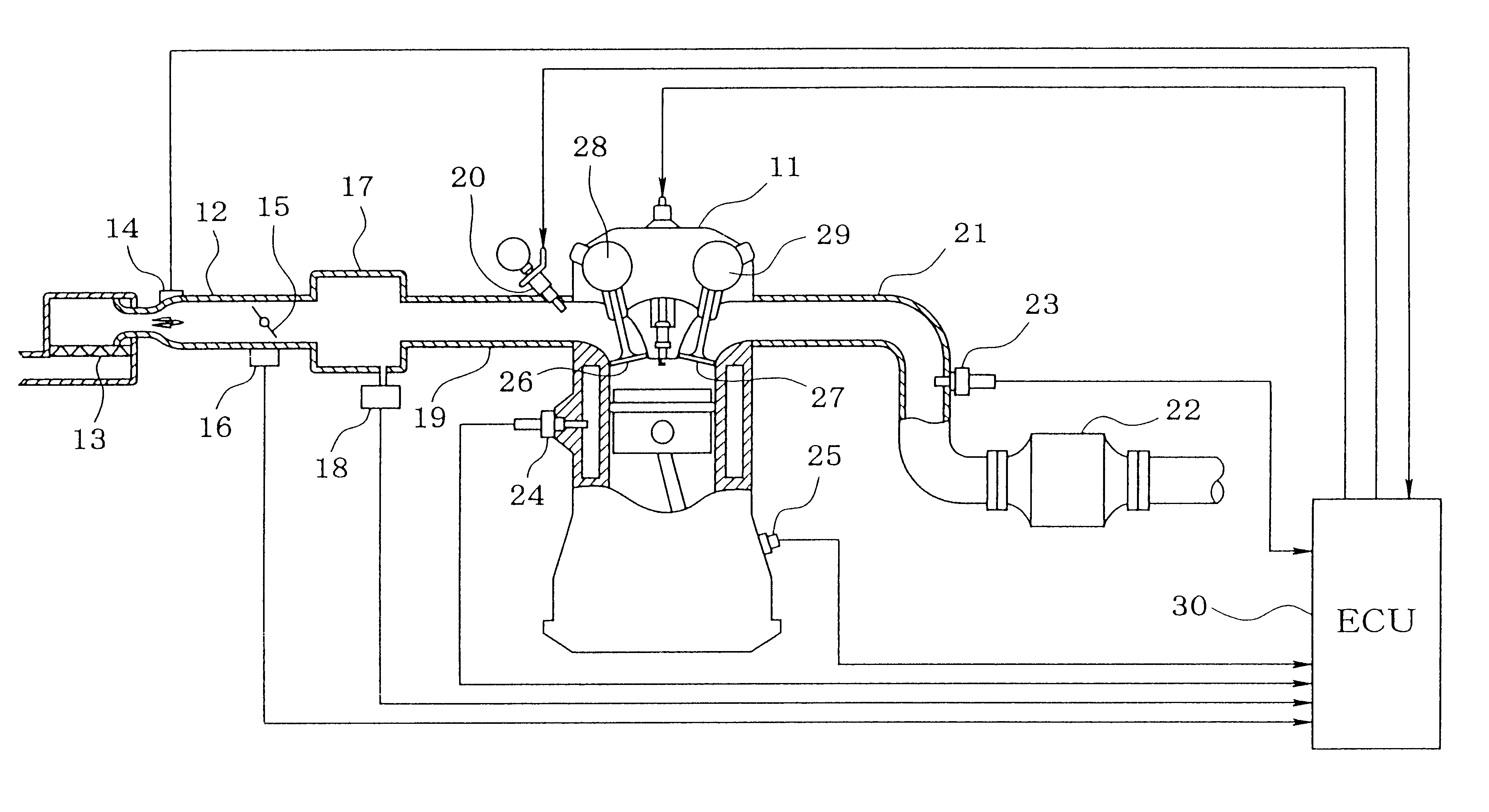 Air amount detector for internal combustion engine