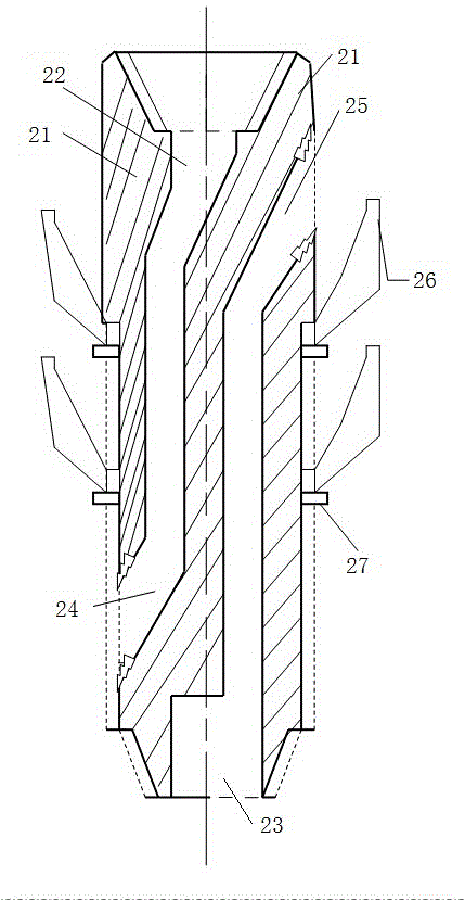 Oil gas water well universal type positive cycle type high-efficiency inner bailing combination tool