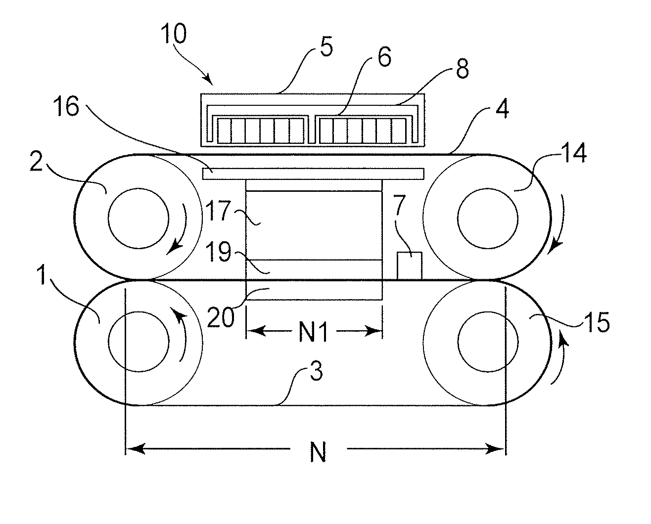 Image heating apparatus including a belt member for heating an image on a recording material