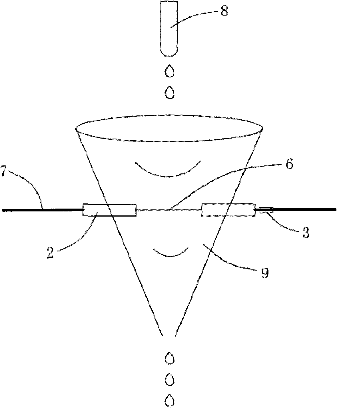 Interface unit containing capillary electrophoresis of hollow-fiber membrane and chemoluminescence combination