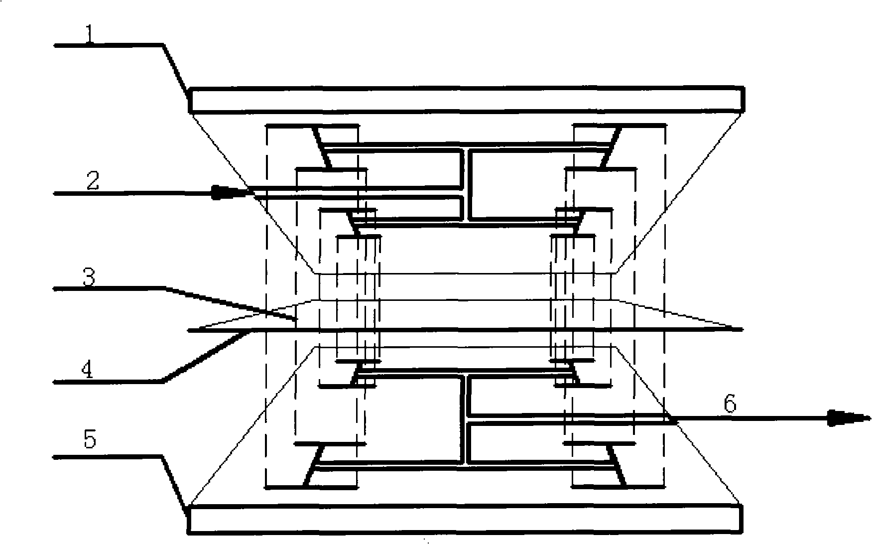 Fractal micro-channel bipolar plate used in proton exchange membrane fuel cell and processing method thereof