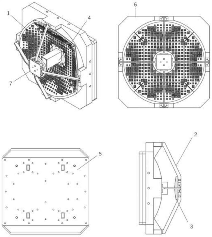 Cassegrain monopulse antenna based on planar array structure