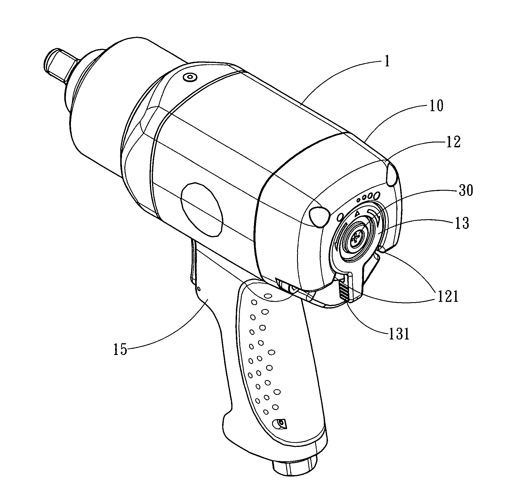 Clockwise or counterclockwise rotation control device of a pneumatic tool