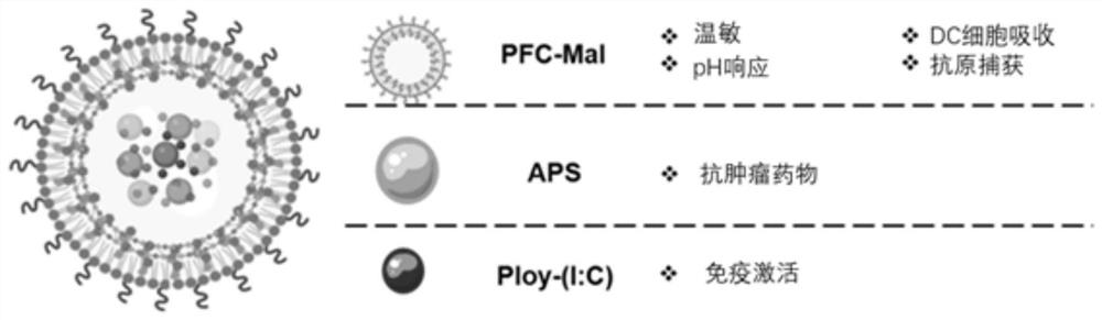 Stimuli-responsive nano material and application thereof in preparation of in-situ tumor vaccine