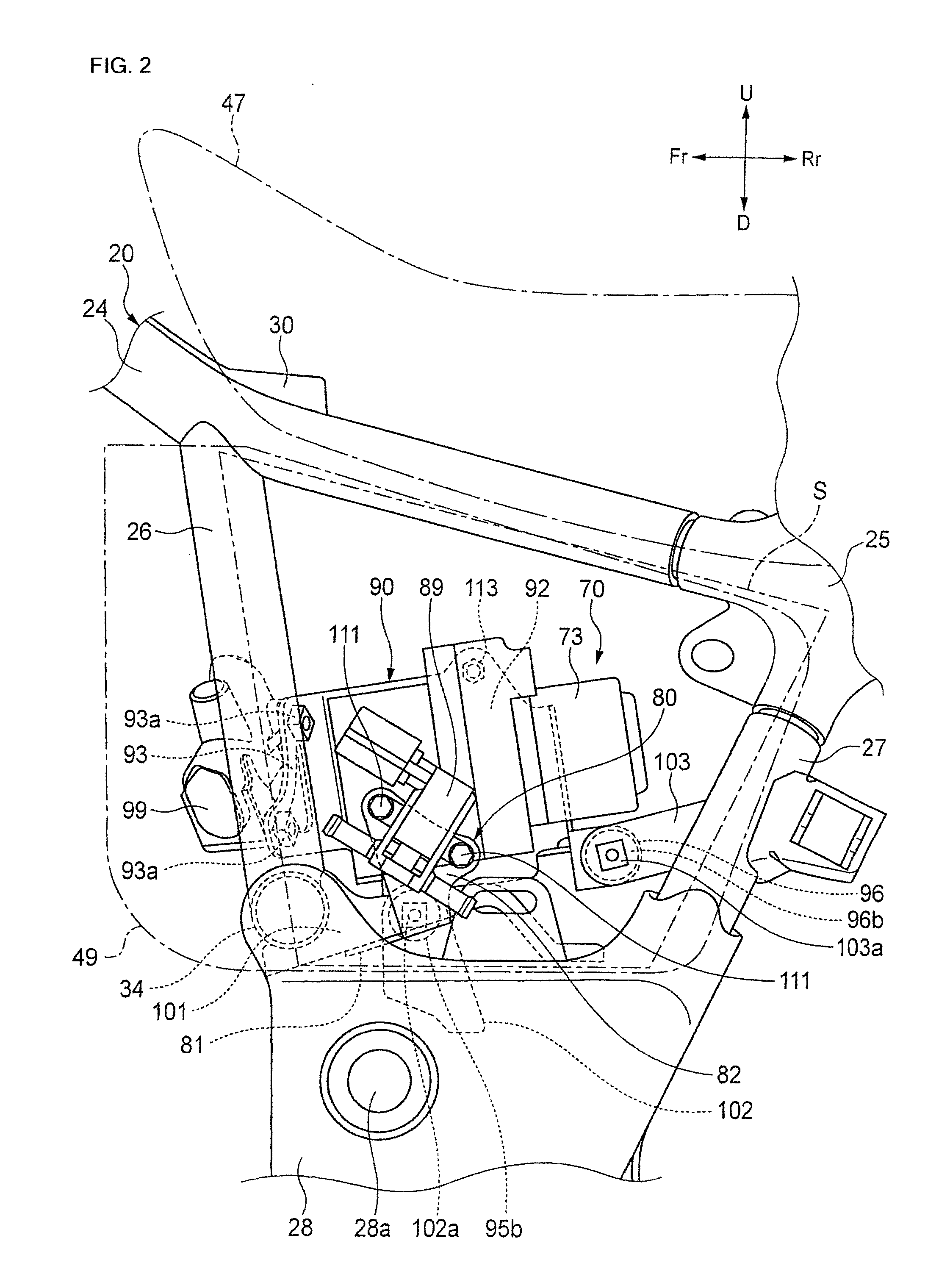 Motorcycle frame configuration