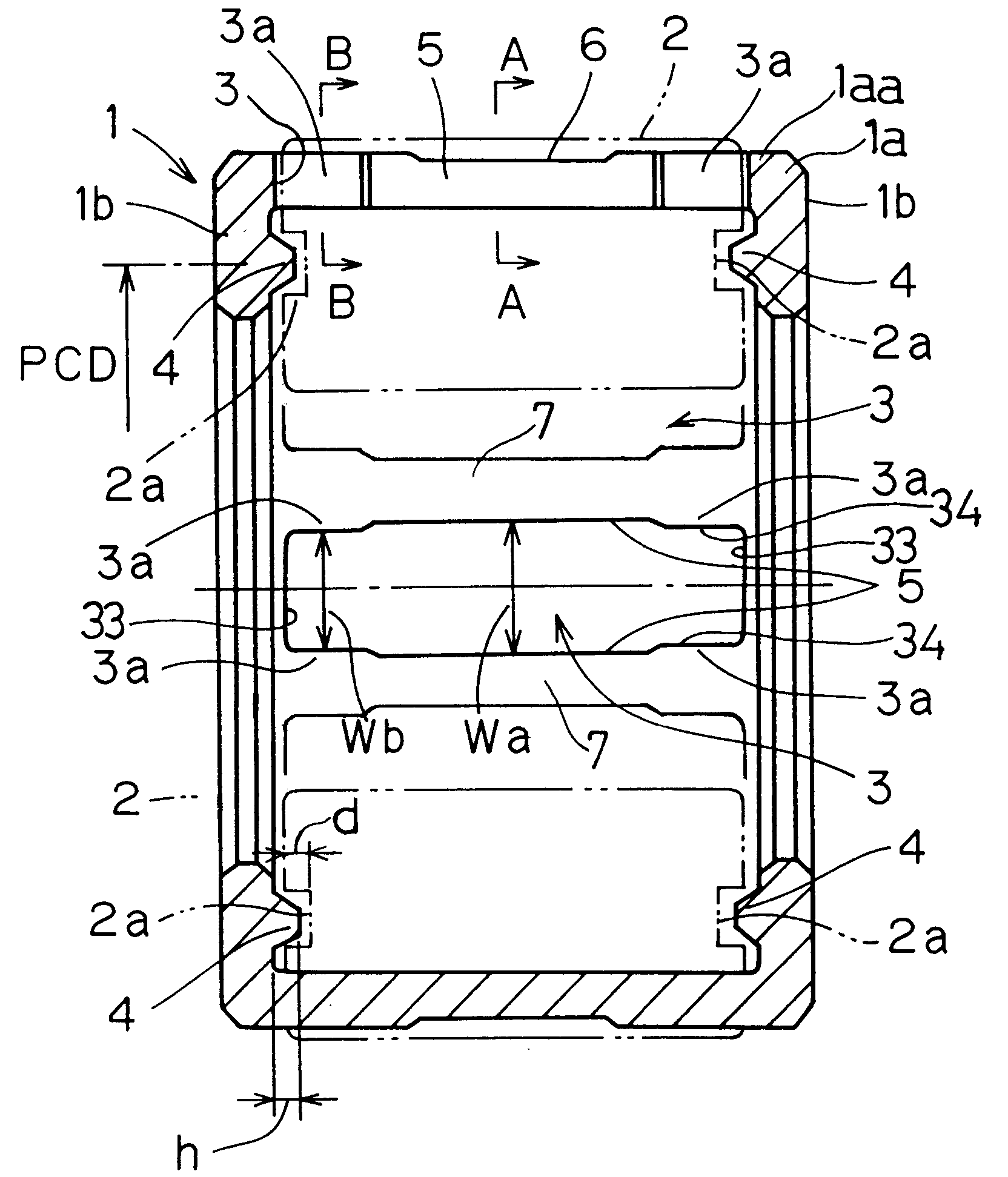 Caged roller assembly and reduction gear unit using the same