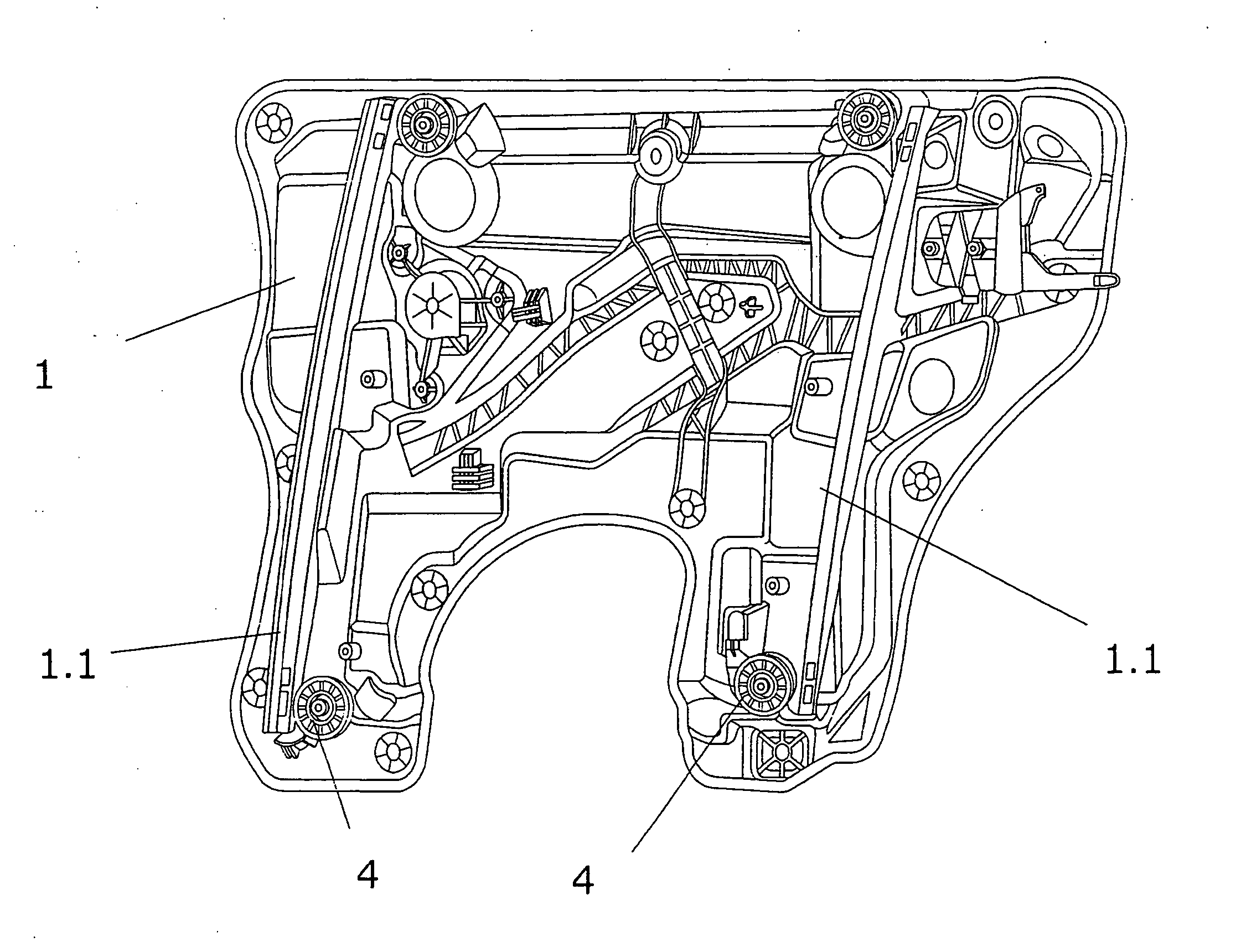 Structural supporting module for vehicle doors