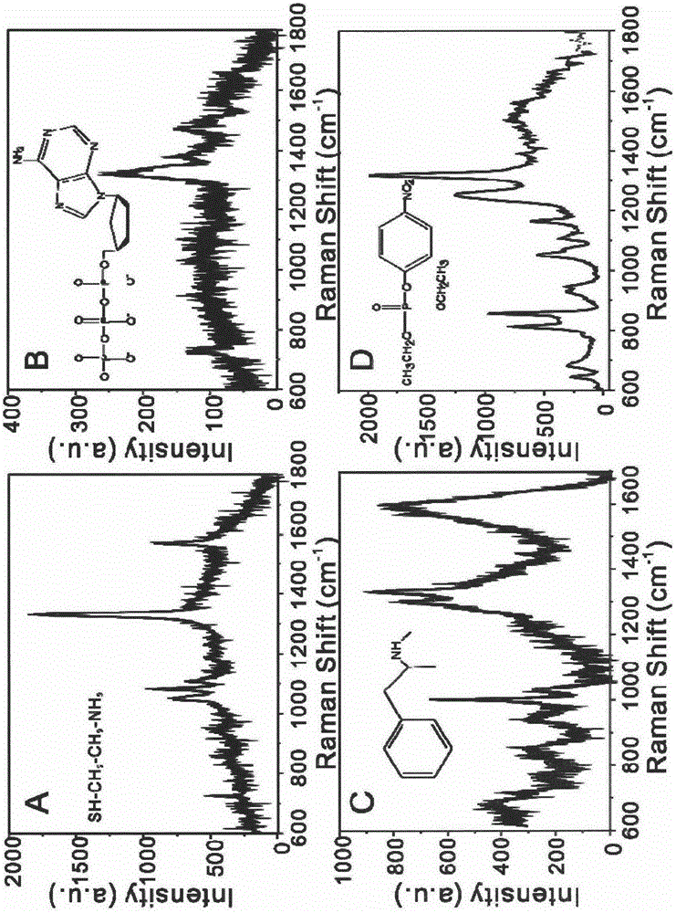 Surface-enhanced Raman scattering base with visible hot spots, preparation method and method for detecting molecules through base