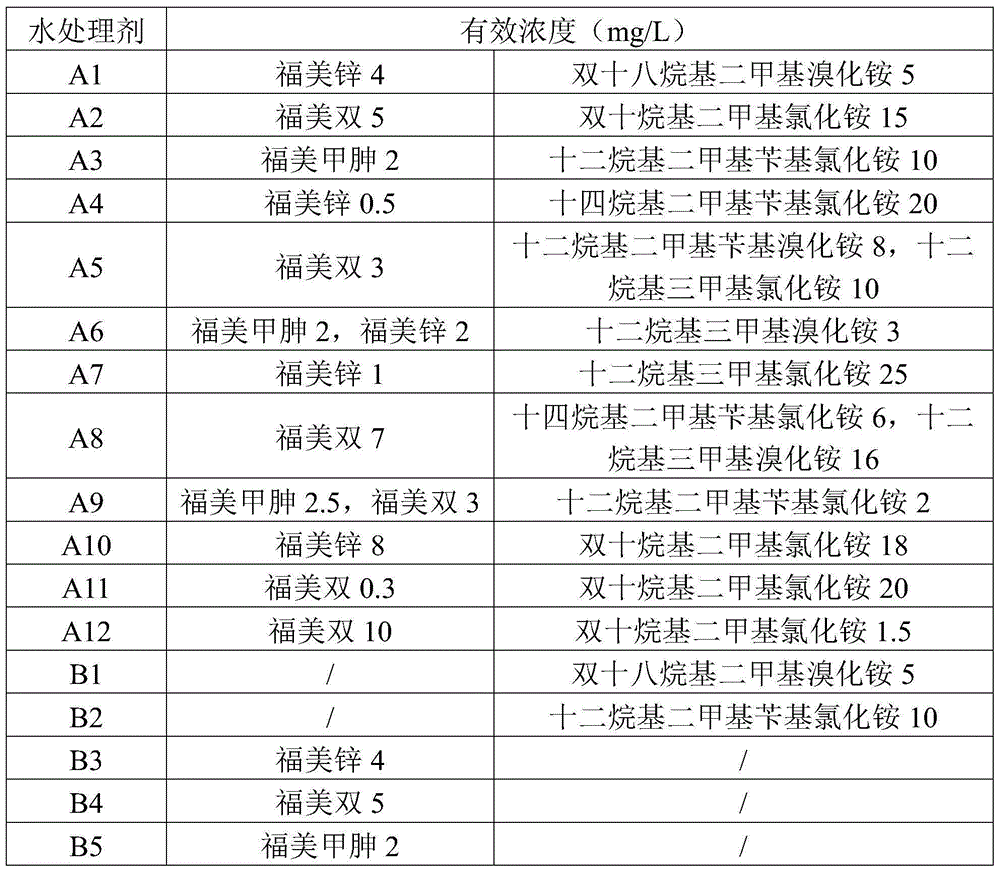 Bactericide composition and application thereof in water treatment