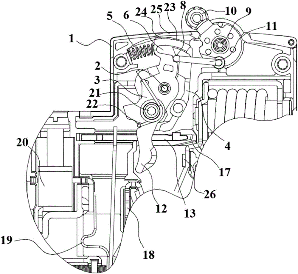 Operating mechanism of electrical protection apparatus