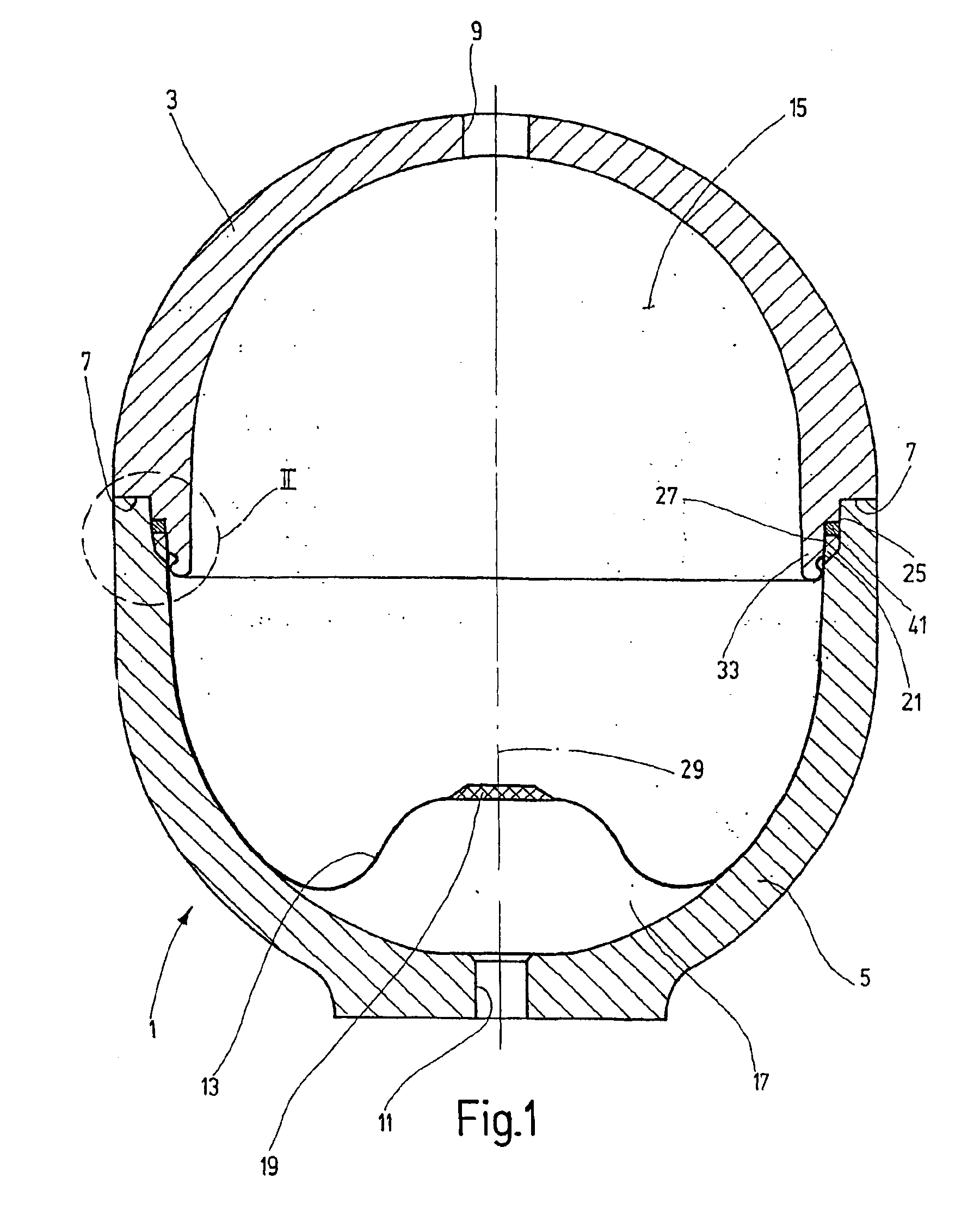 Hydropneumatic pressure reservoir