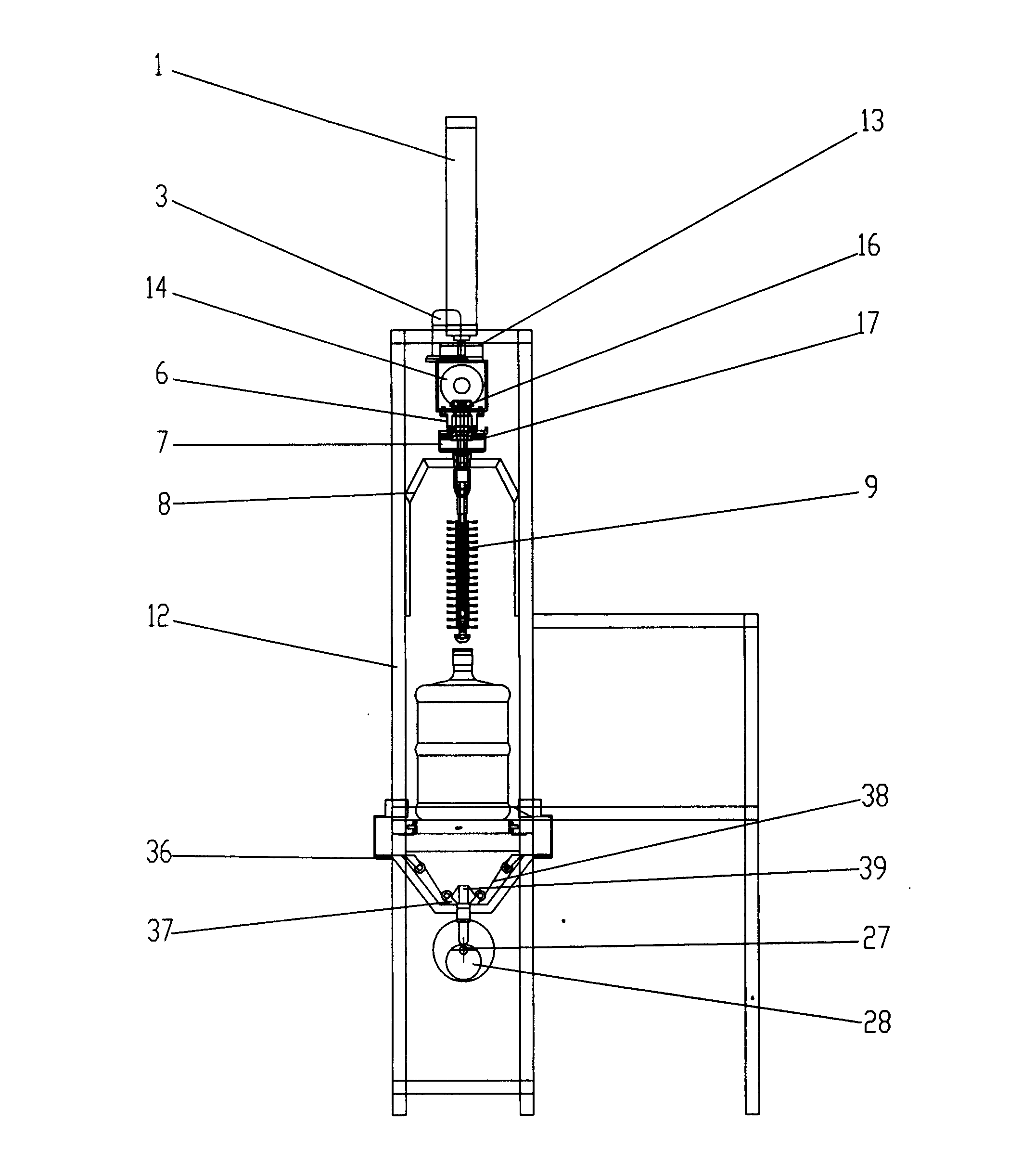 Automatic cleaning machine of water bucket