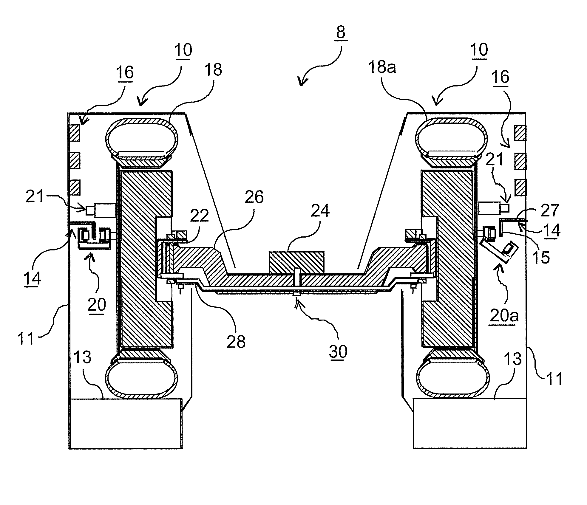 Redundant steering system for guideway vehicle