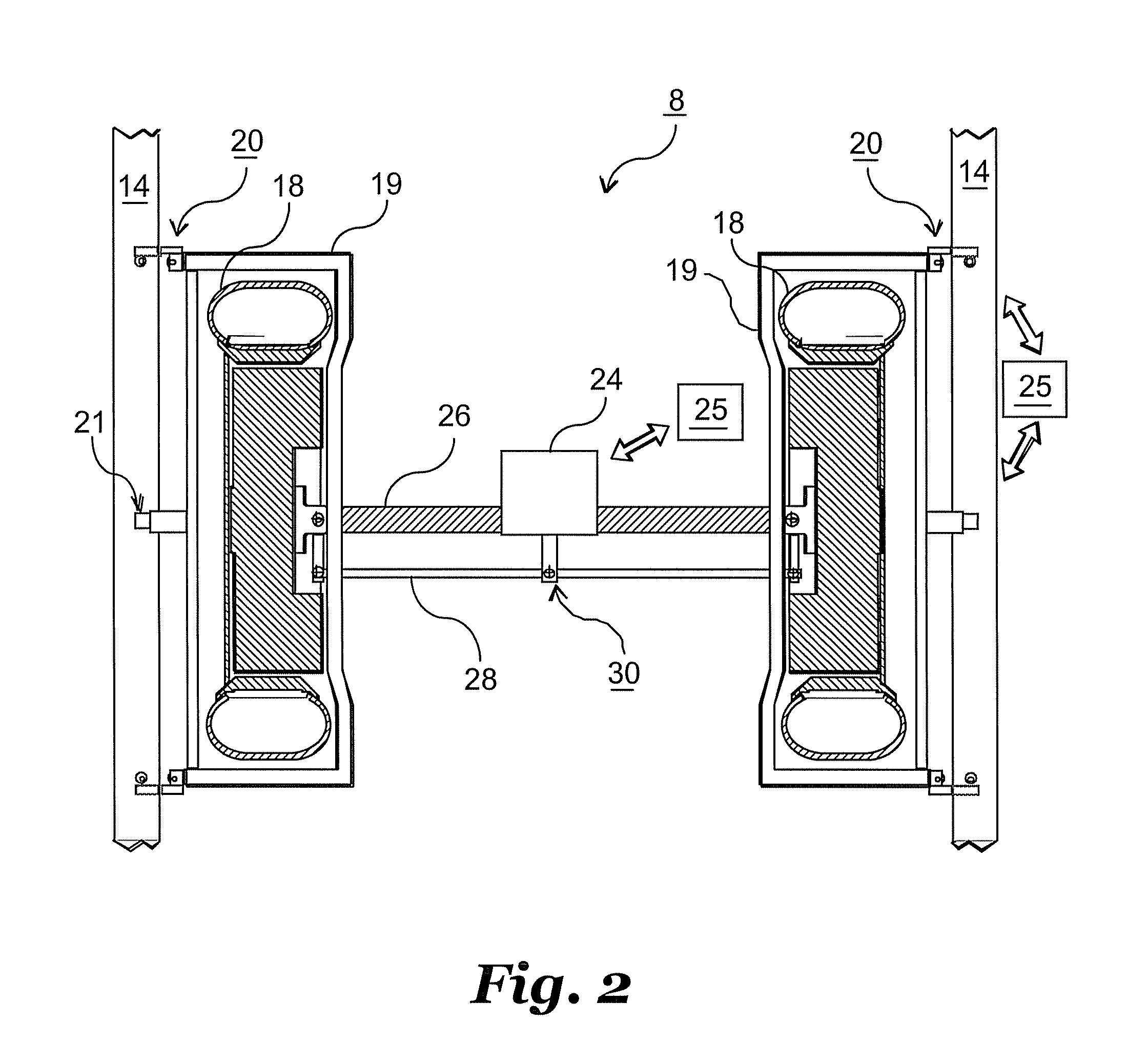 Redundant steering system for guideway vehicle