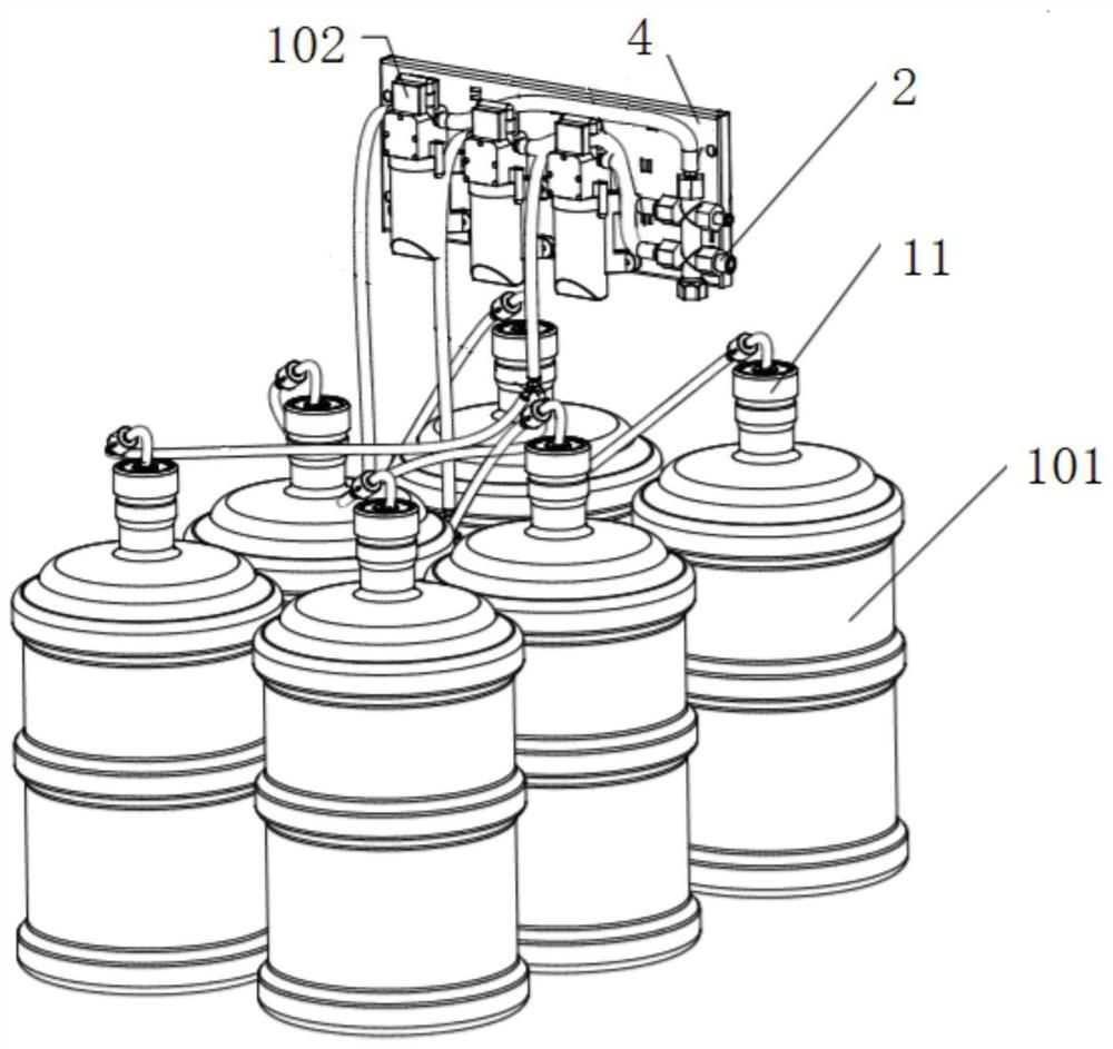 Automatic beverage water supply system