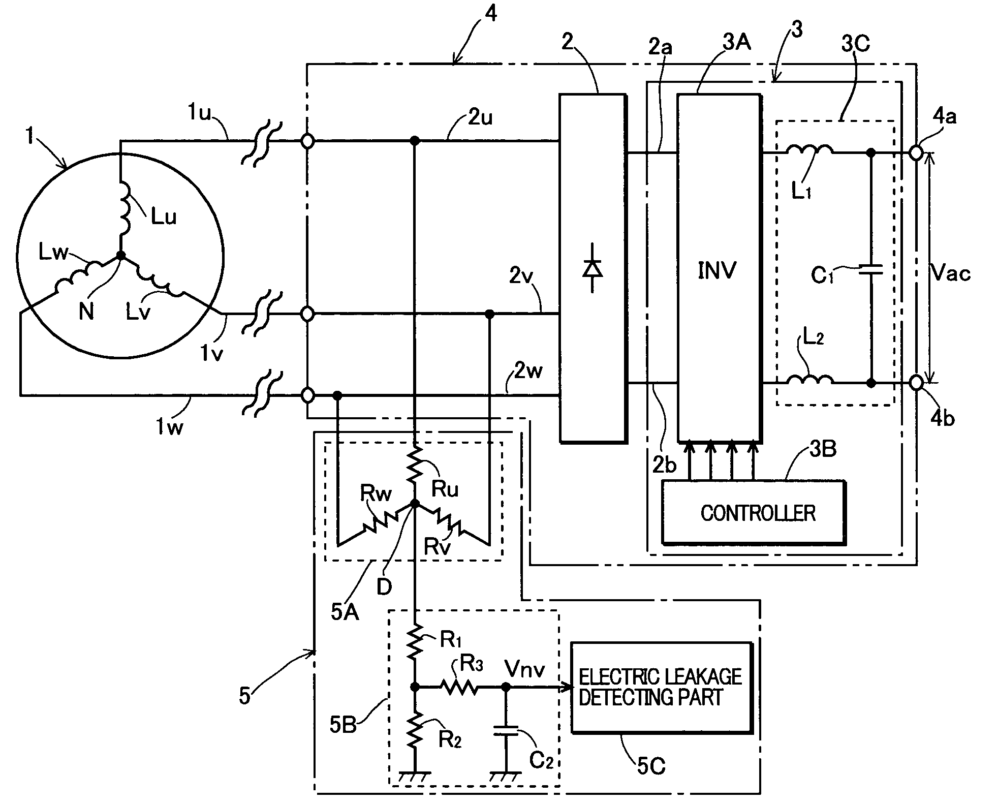 Electric leakage detection system