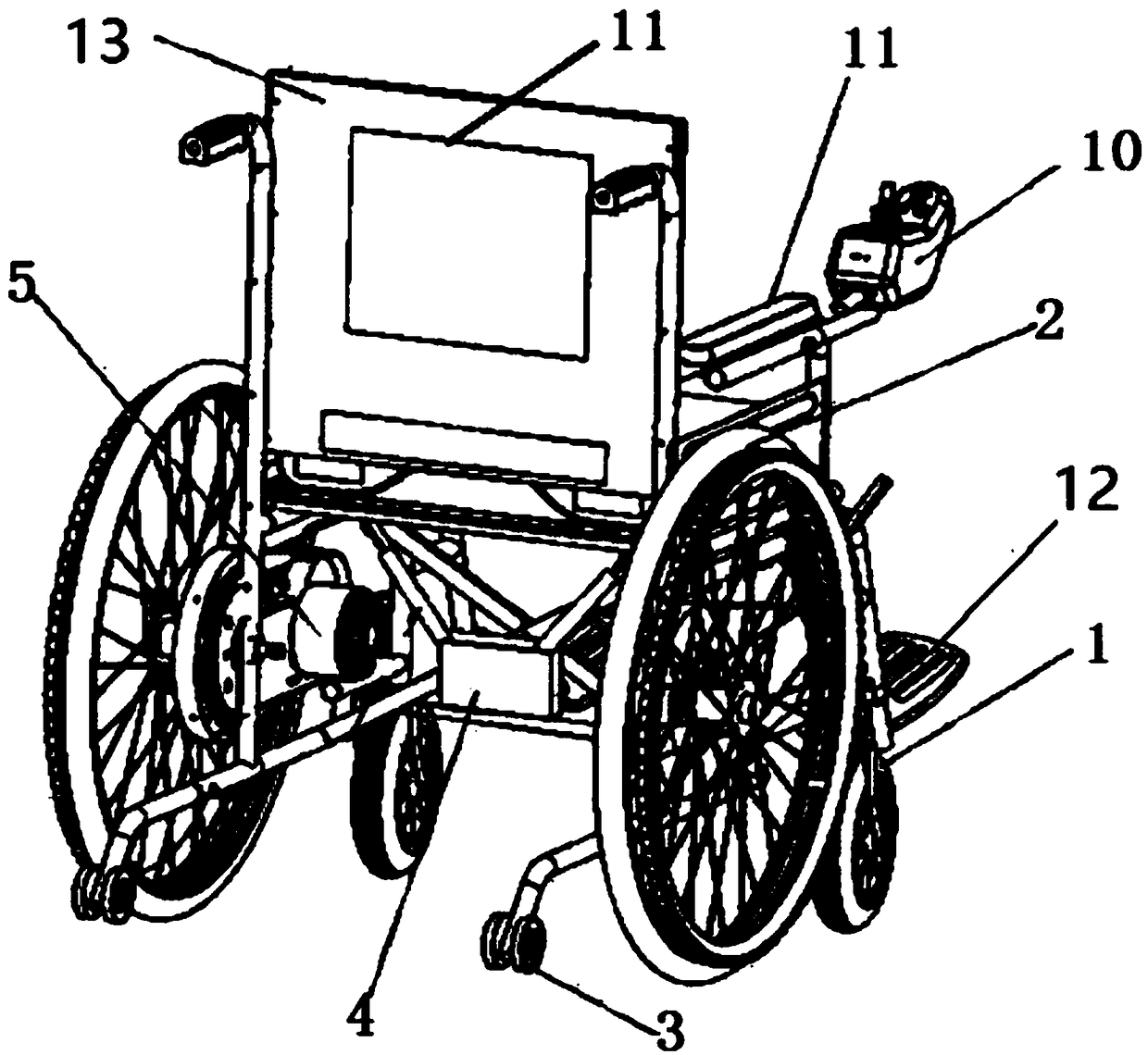 Easy-to-operate, safe and reliable electric wheelchair with massage pad