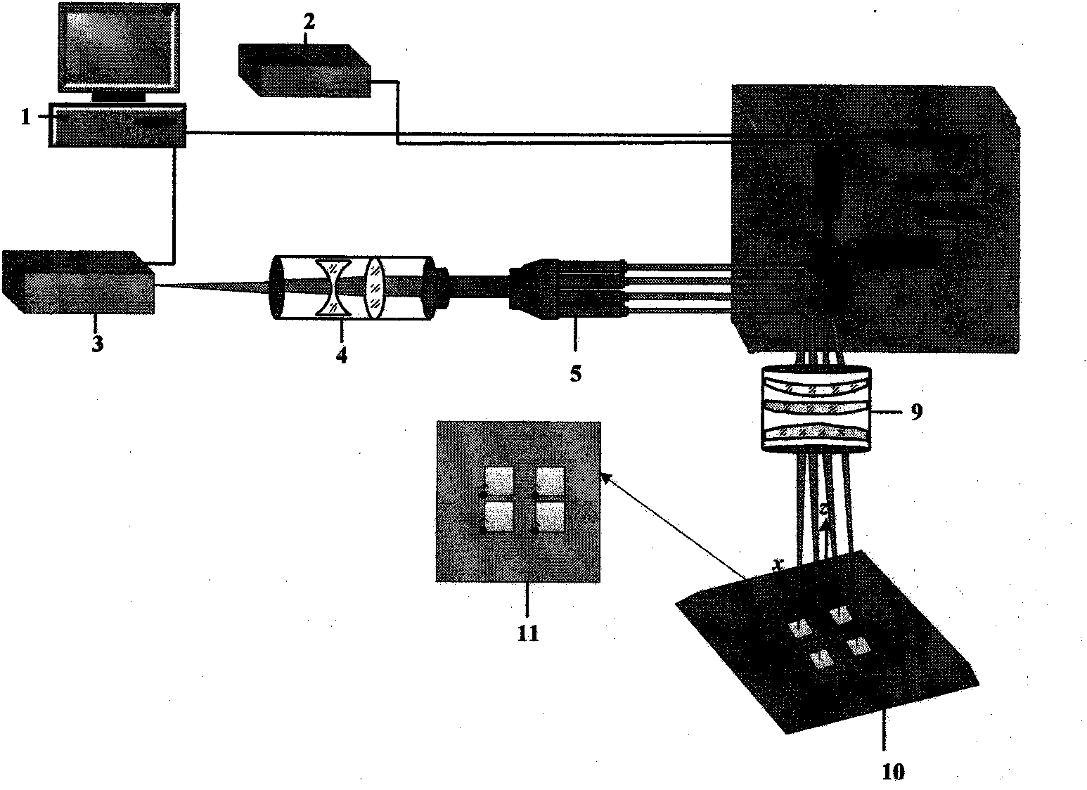 Method for improving laser scanning image light-curing quick-molding efficiency