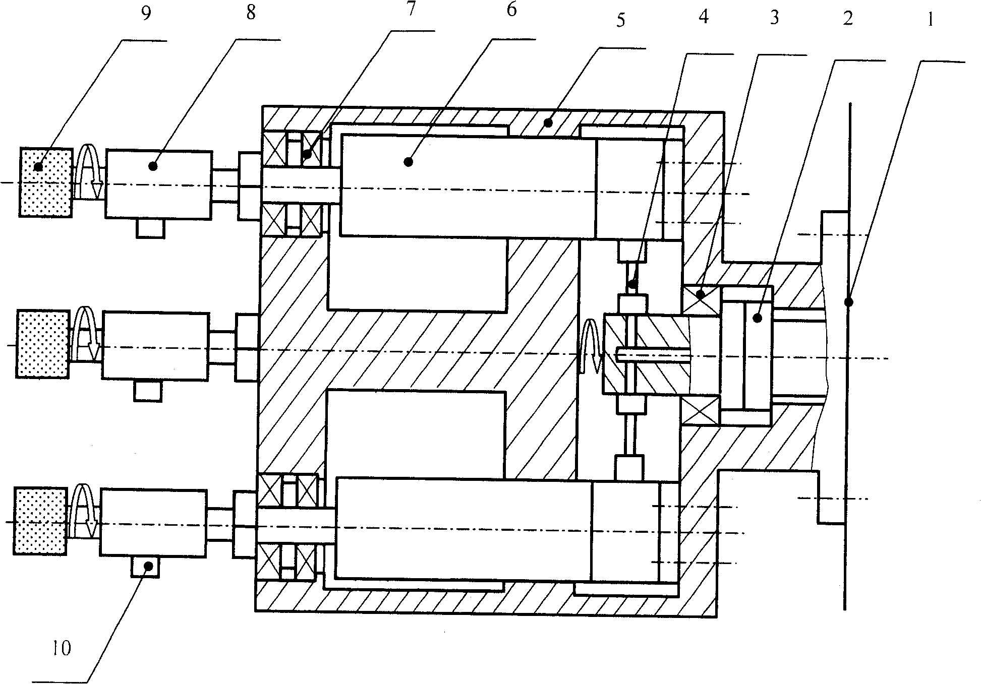 Pneumatic end-face planetary motion type diamond grinding apparatus