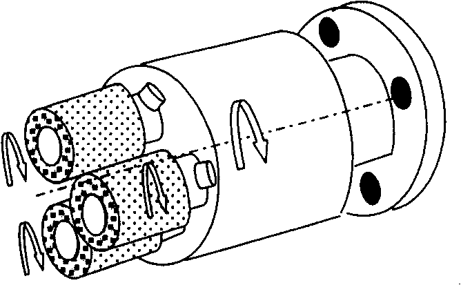 Pneumatic end-face planetary motion type diamond grinding apparatus