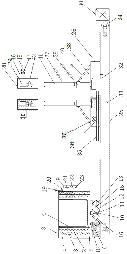Metal casting smelting and clamping integrated device