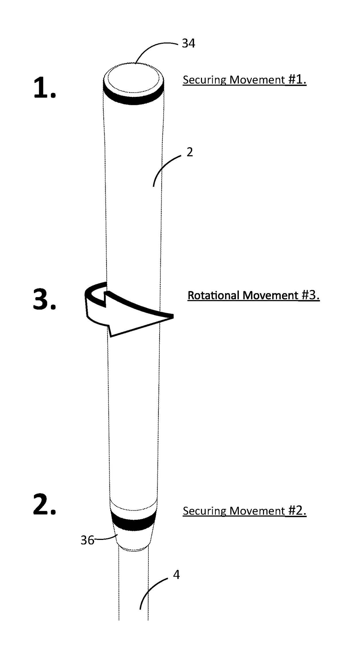 Removable and reattachable golf club grip