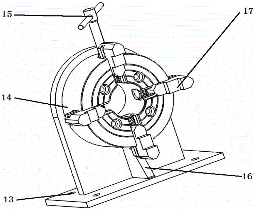 Angle-adjustable crankshaft oil hole drilling clamp