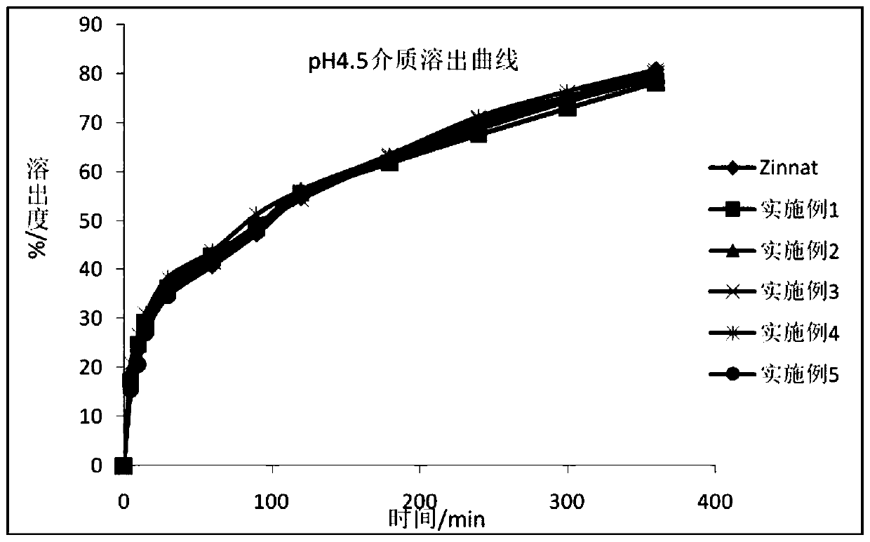 Cefuroxime axetil granule and preparation method thereof