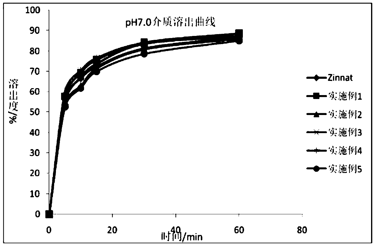 Cefuroxime axetil granule and preparation method thereof