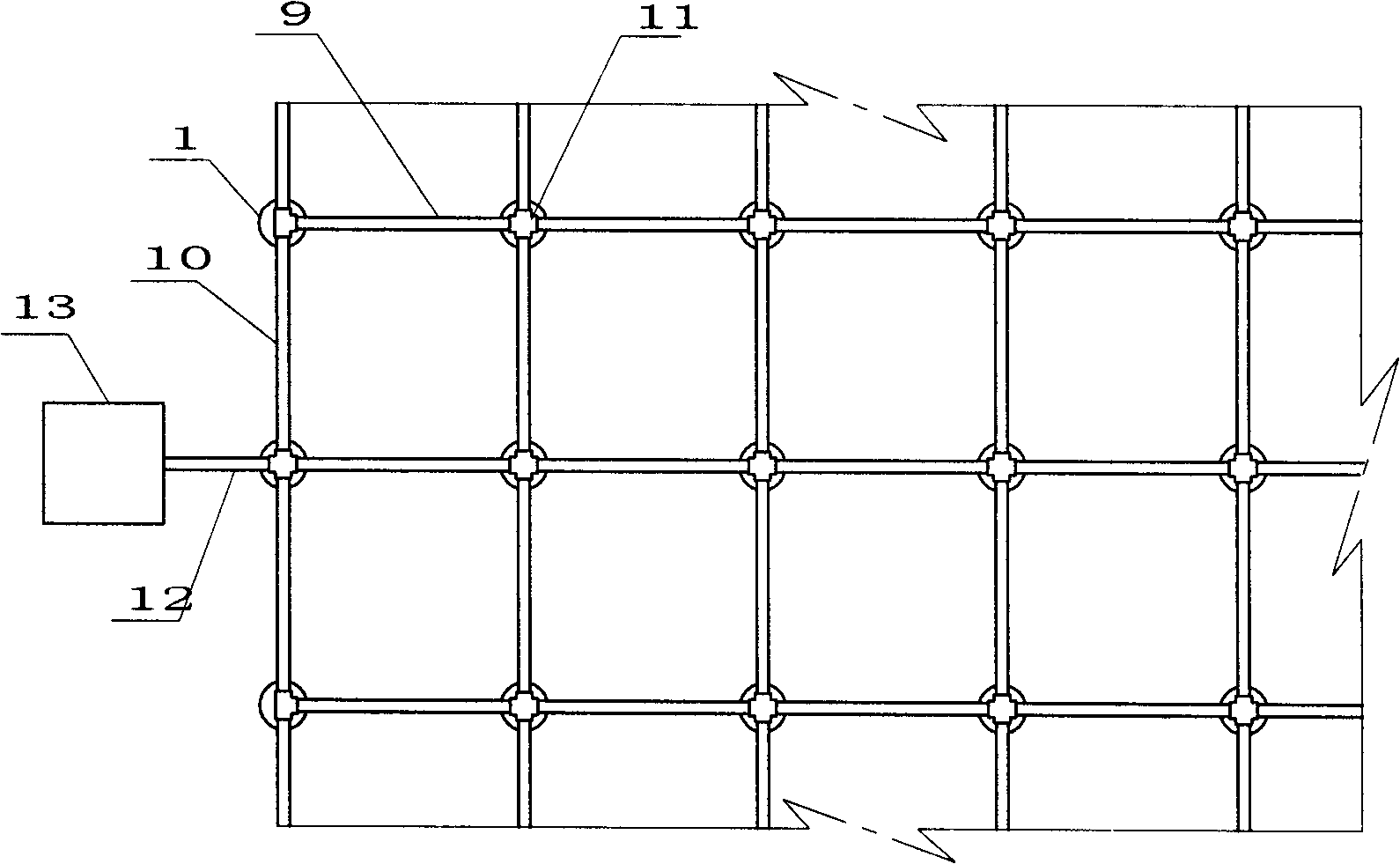 Stereoscopic network drainage for accelerating water drainage consolidation velocity of hydraulic mud fill sludge