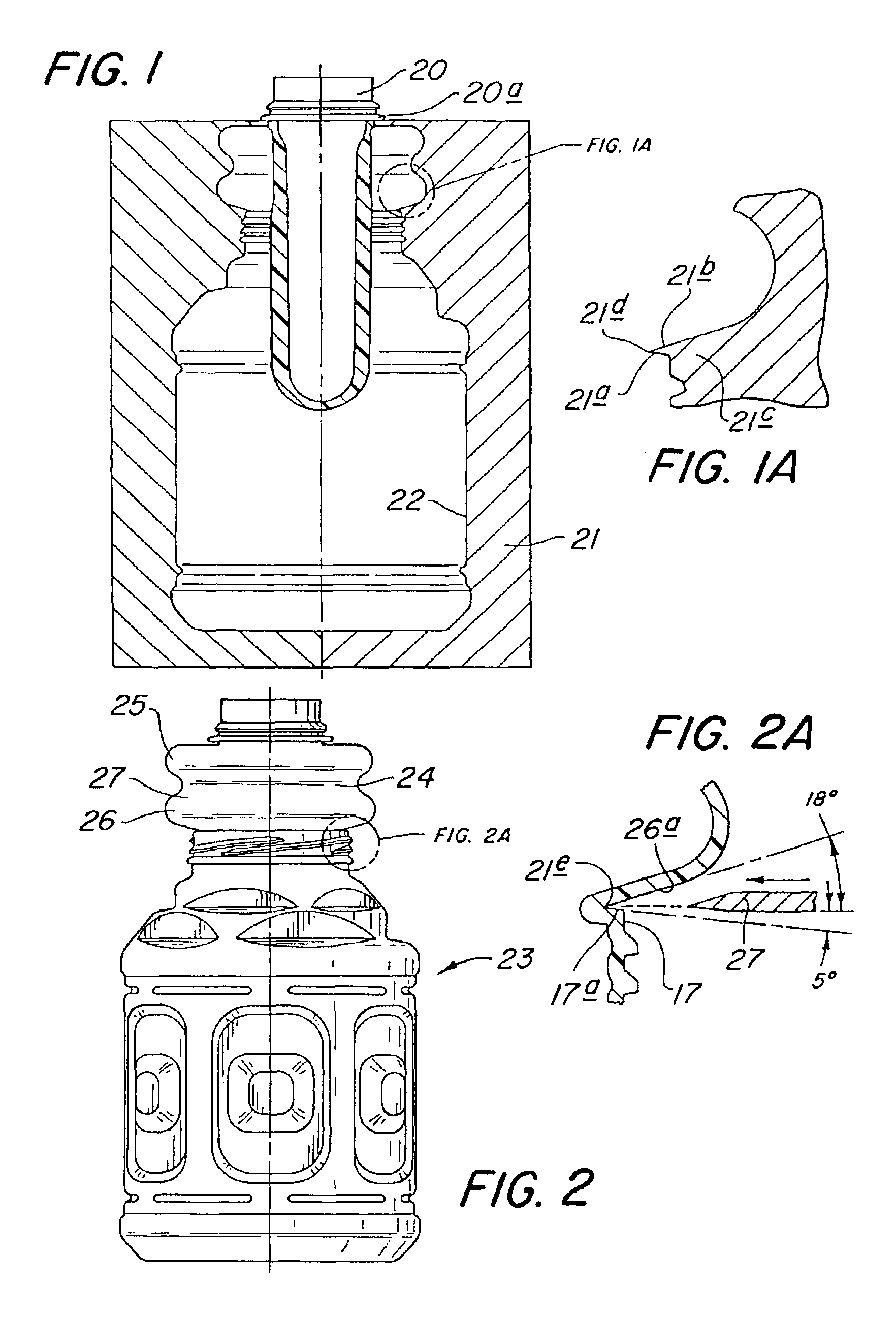 Wide mouth blow molded plastic container, method of making same, and preform used therein