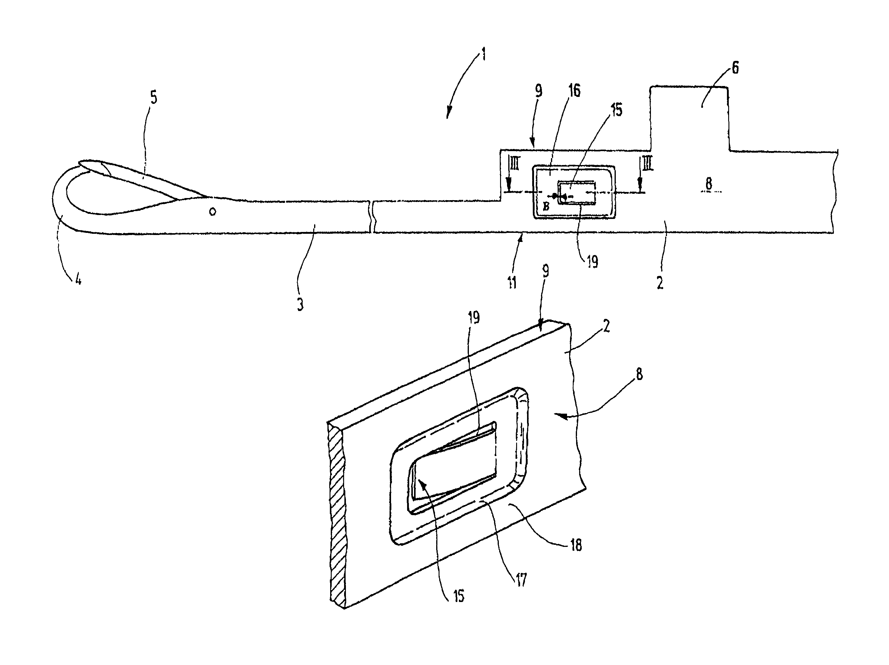 System component having a braking spring