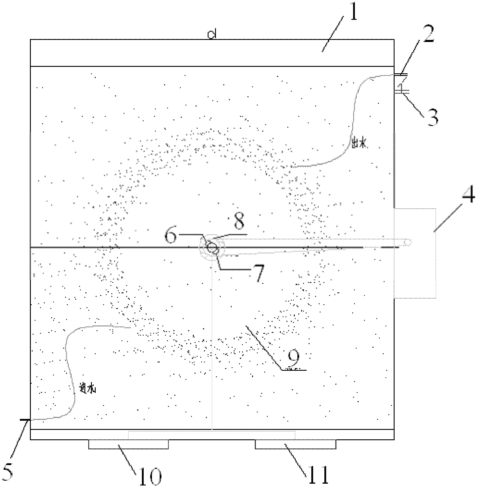 Water environment simulation reactor based on water-soil interface