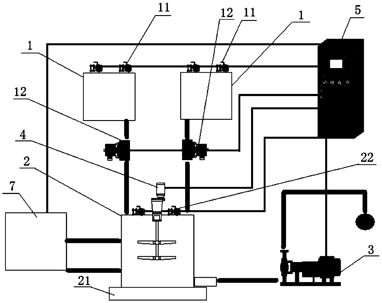 Automatic grouting and stirring system