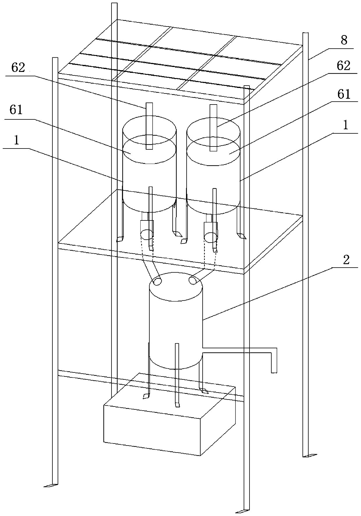 Automatic grouting and stirring system