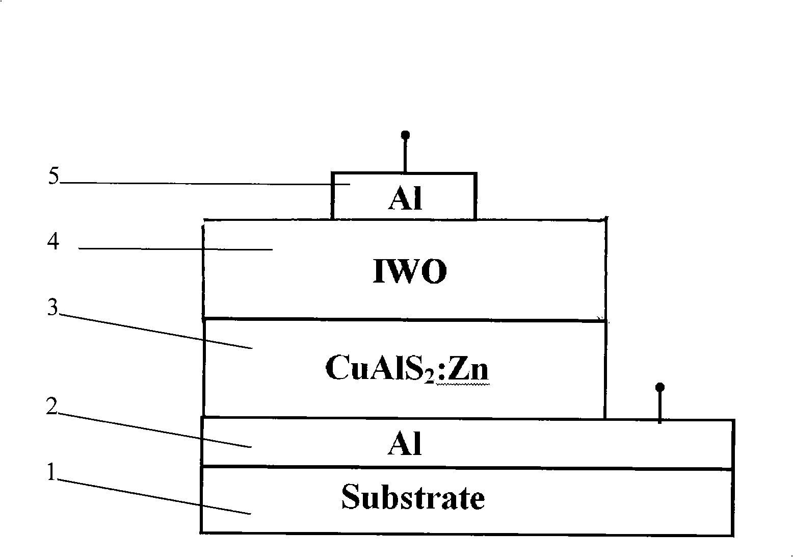 Transparent semiconductor film diode and preparing method thereof