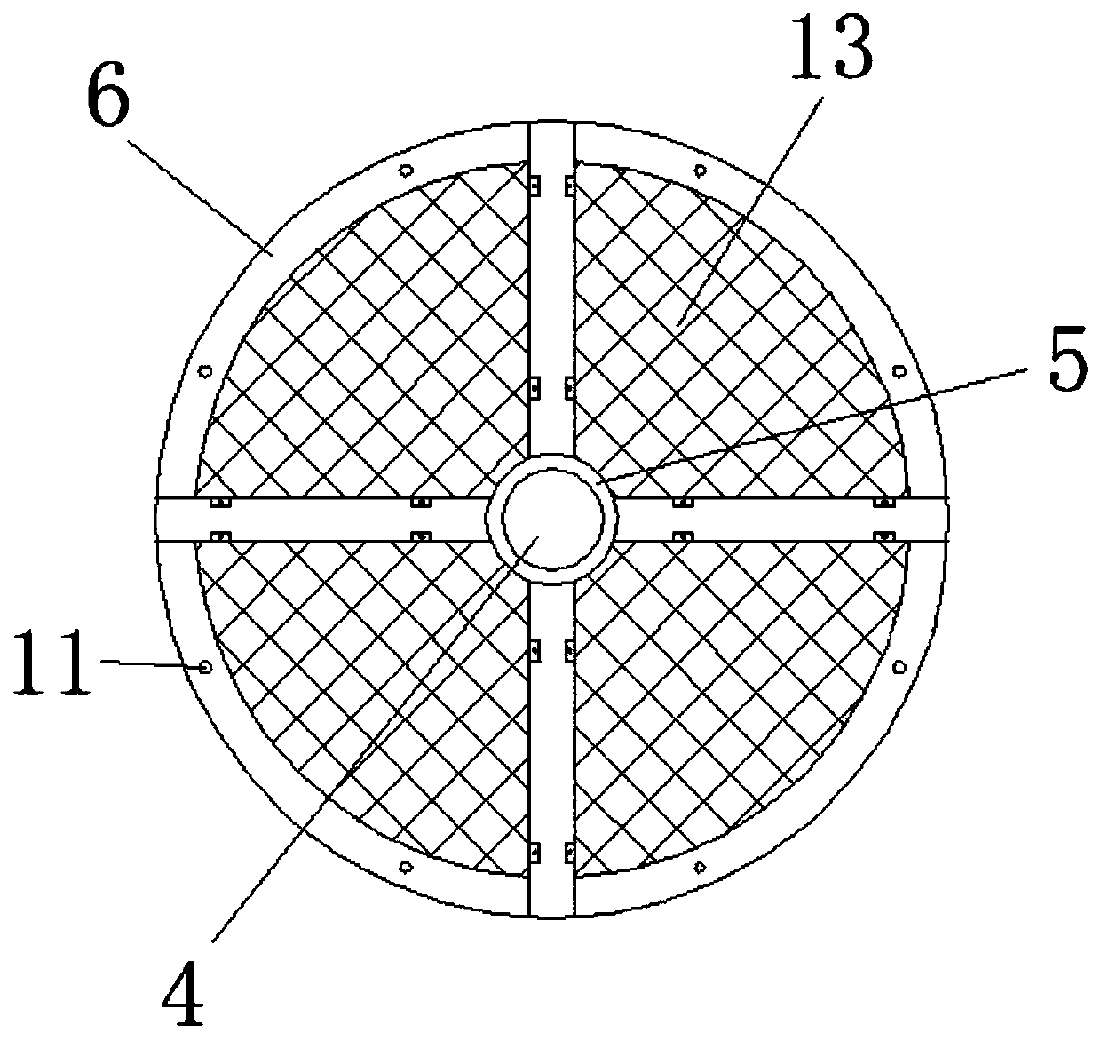 Biological floating island and wetland water body repairing system with biological floating island