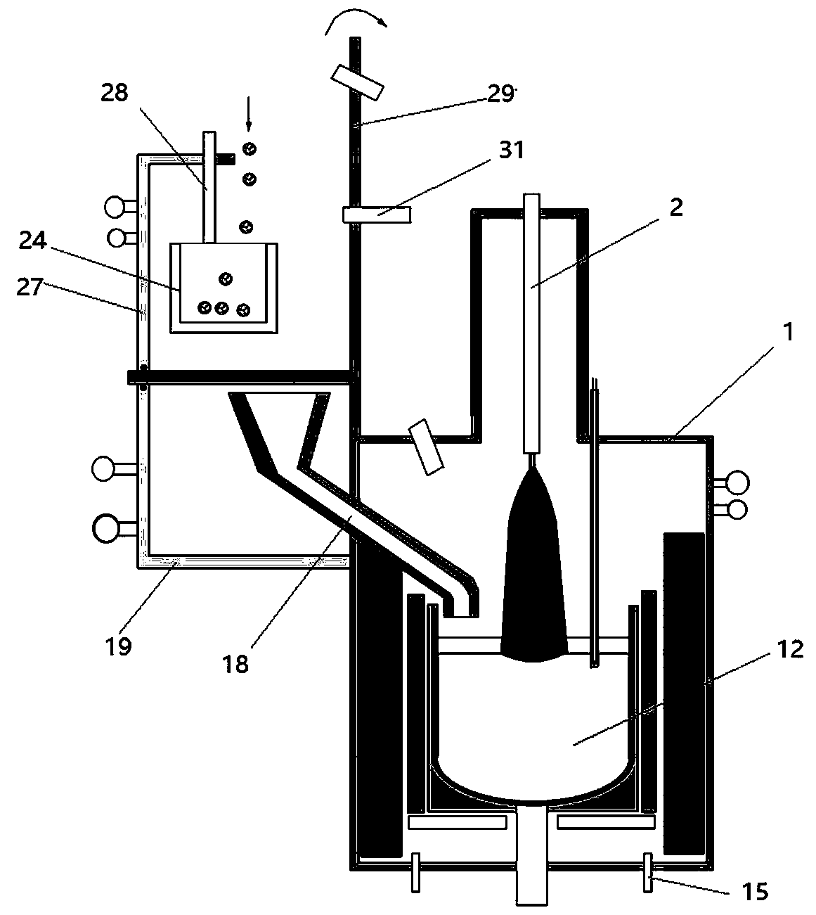 Method for preparing indium phosphide crystals by utilizing indium-phosphorus mixture